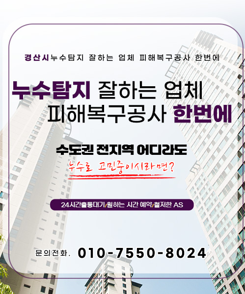 누수탐지 잘하는 업체 피해복구공사 한번에 모바일 비주얼 0